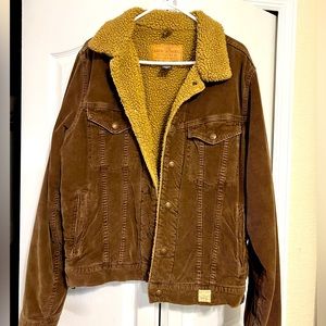 Abercrombie & Fitch corduroy and wool bomber jacket.